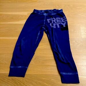 Freecity free city deep blue ankle sweatpants